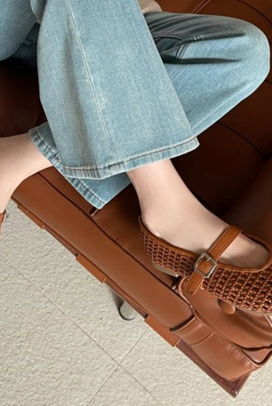 SOERA Elena Mesh Ballet Flat - Shoes - SOERA-926275-BRO-37-23299 Brown 37