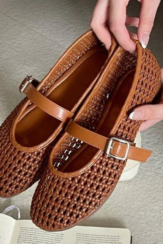SOERA Elena Mesh Ballet Flat - Shoes - SOERA-926275-BRO-39-88835 Brown 39