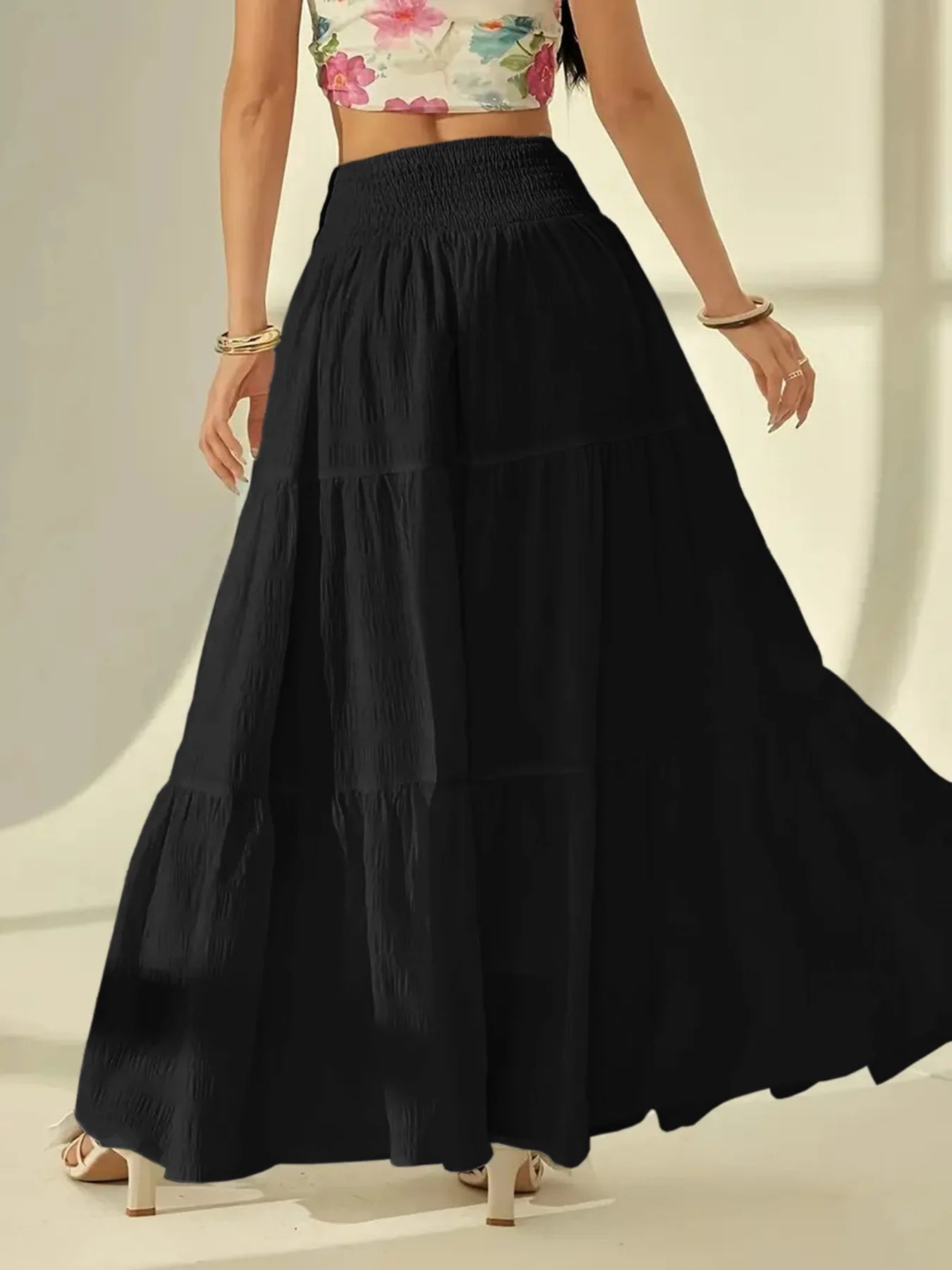 SOERA Celeste Layered Maxi Skirt - Skirt - Black 0XL