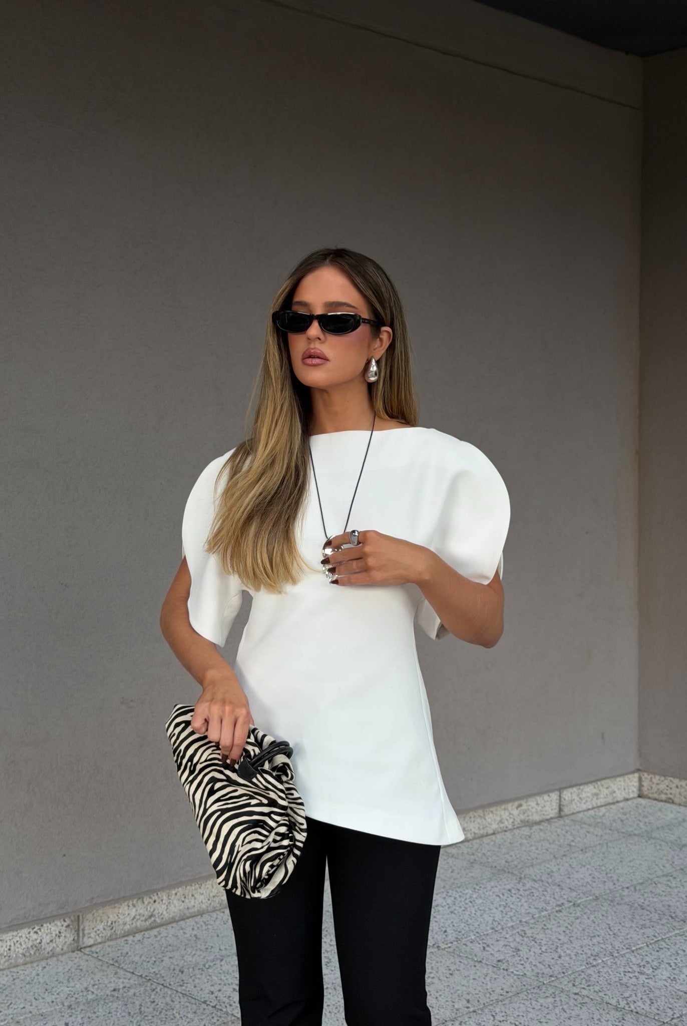 SOERA Sienna Tricot Balloon Sleeve Top - Top - SOERA-585475-L-WHITE-04803 White L