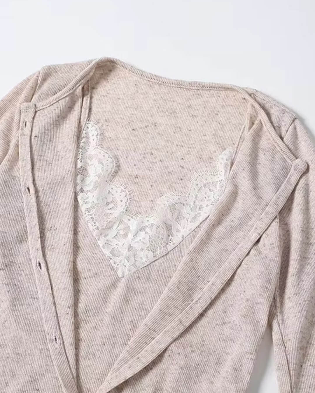 SOERA Ada Paneled Lace Trim Top - Tops - Black L