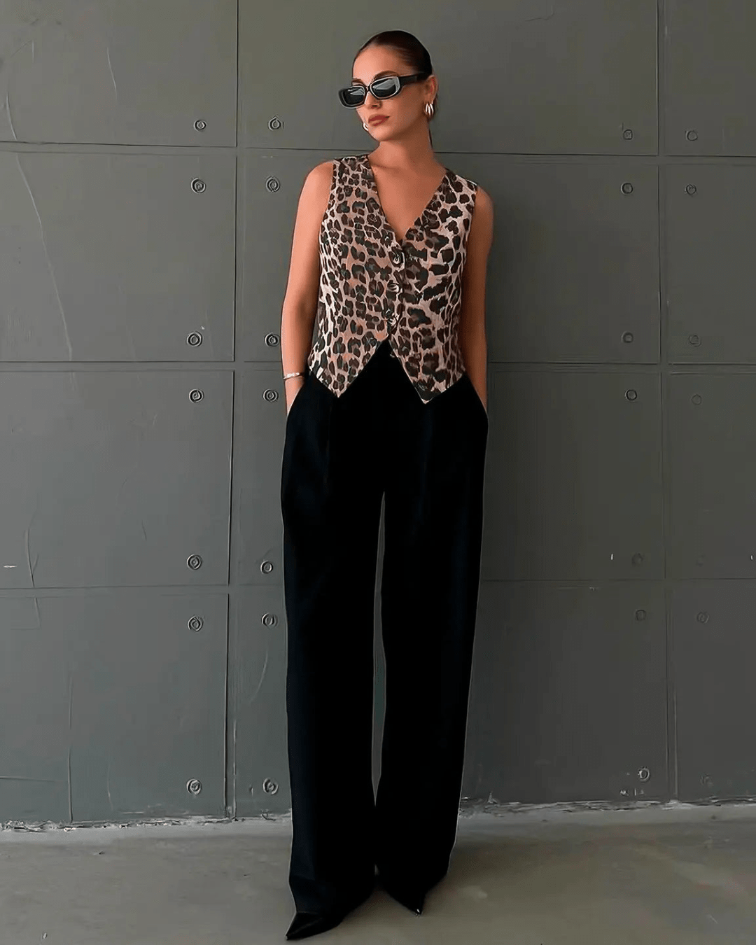 SOERA Vanessa Leopard Print Vest - Tops - M