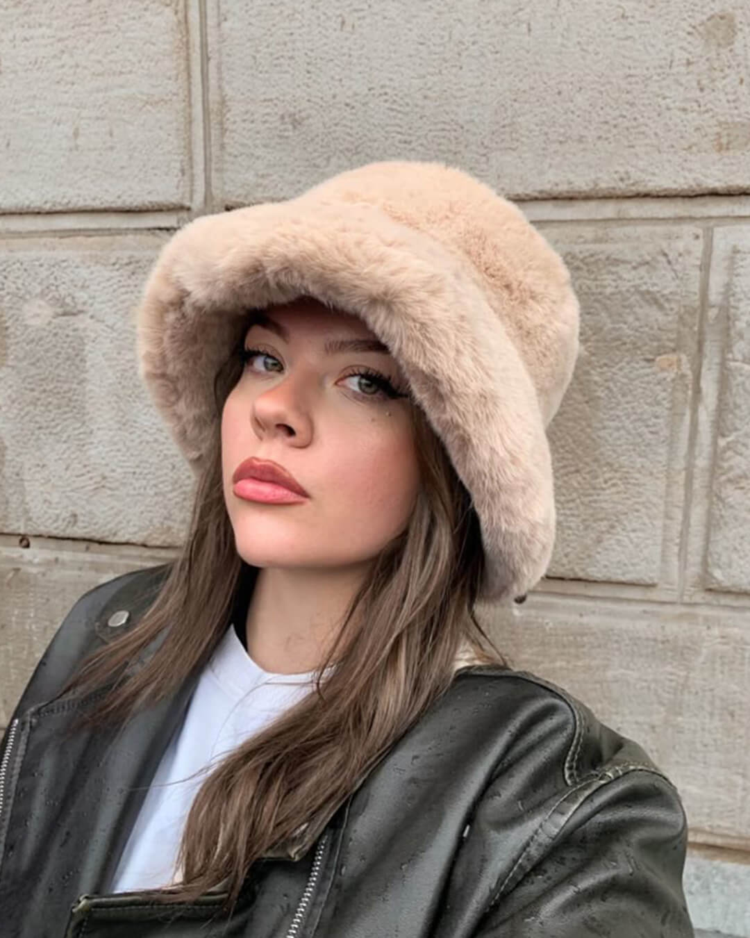 SOERA Pauleen Fluffy Bucket Hat - Winter Hats - 3256809632924783-;MB1764102178382812074 Beige