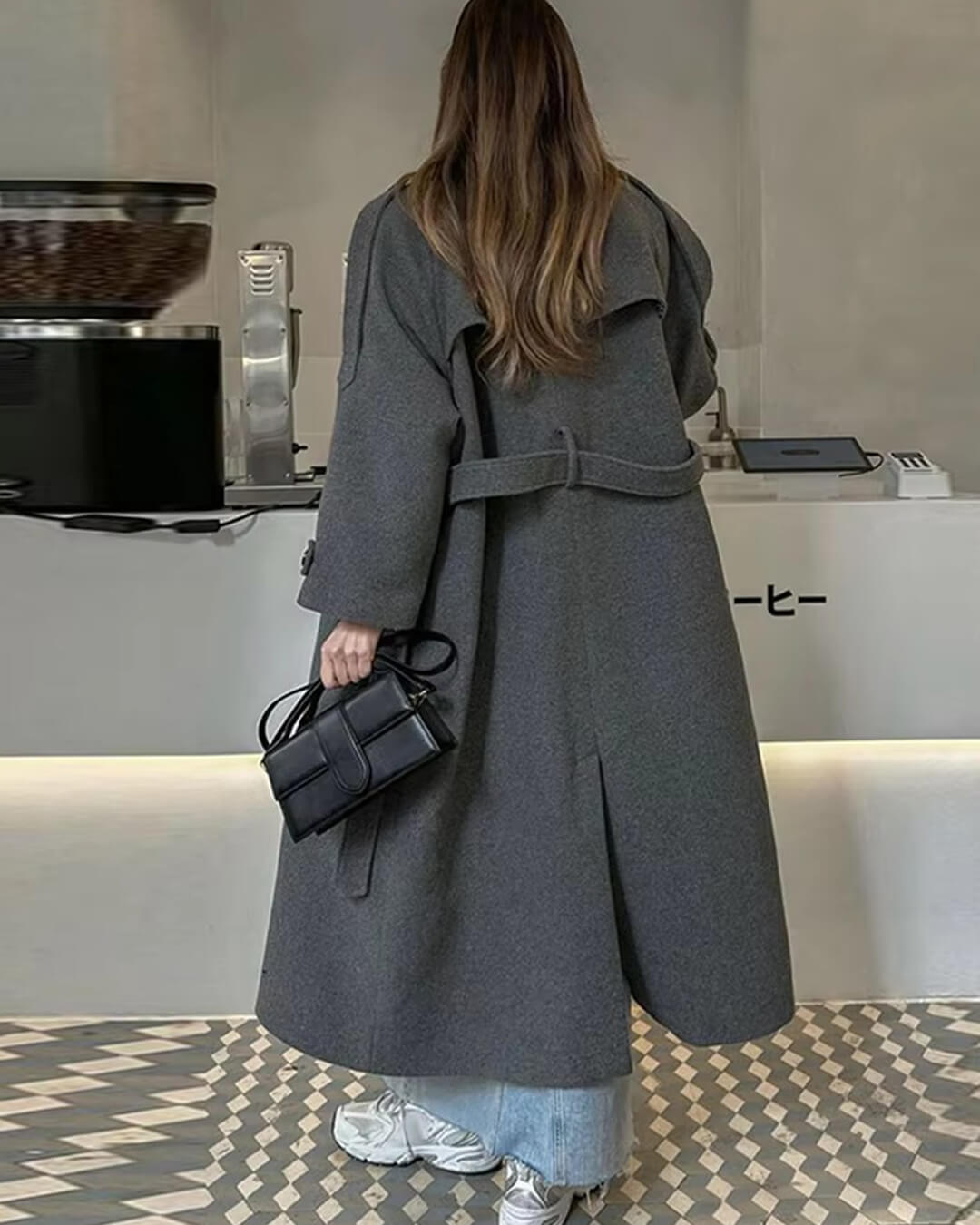 SOERA Alicia Gray Belted Long Coat - Womenโs Coats & Jackets - 3256809626587176-;qm1763023160799156025 Dark Gray M