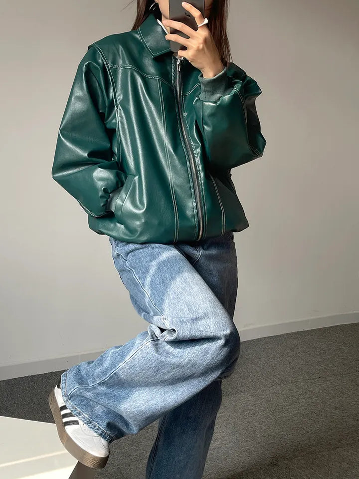 Brooke bomber con zip
