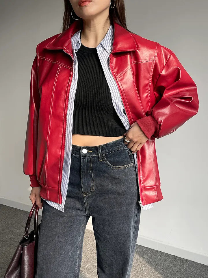 Brooke bomber con zip