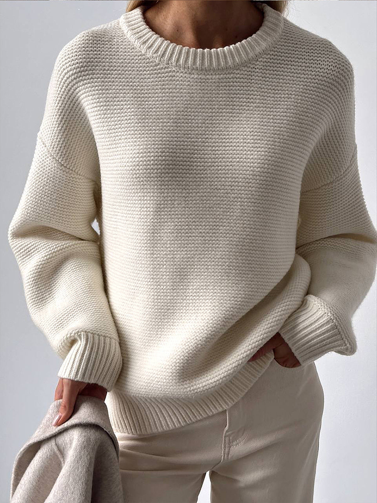 Flair Cotton Knit Sweater - Comfortable Classic Style for Men and Women 0