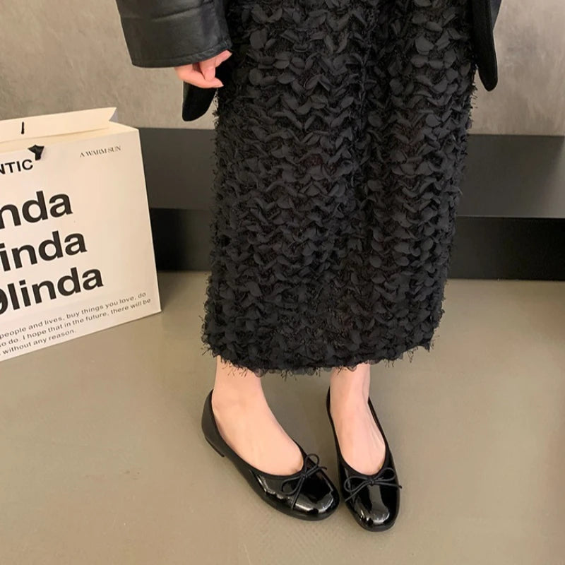 Korean Style Women's Evening Shoes - Soft Sole, Elegant French Design 1