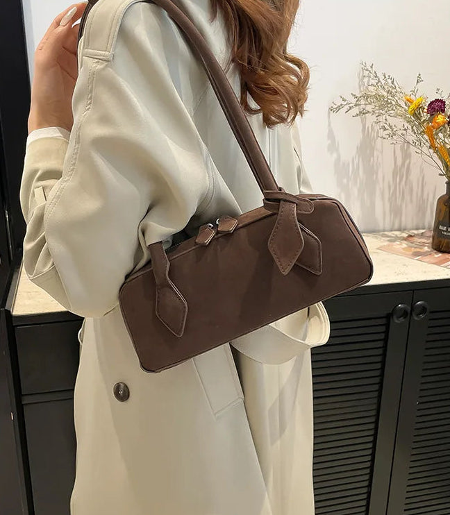 Borsa a spalla in suede Rebecca