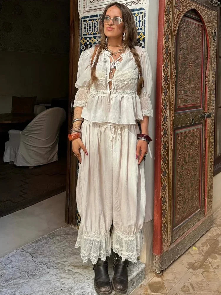 Tuta lanterna in pizzo Sophia