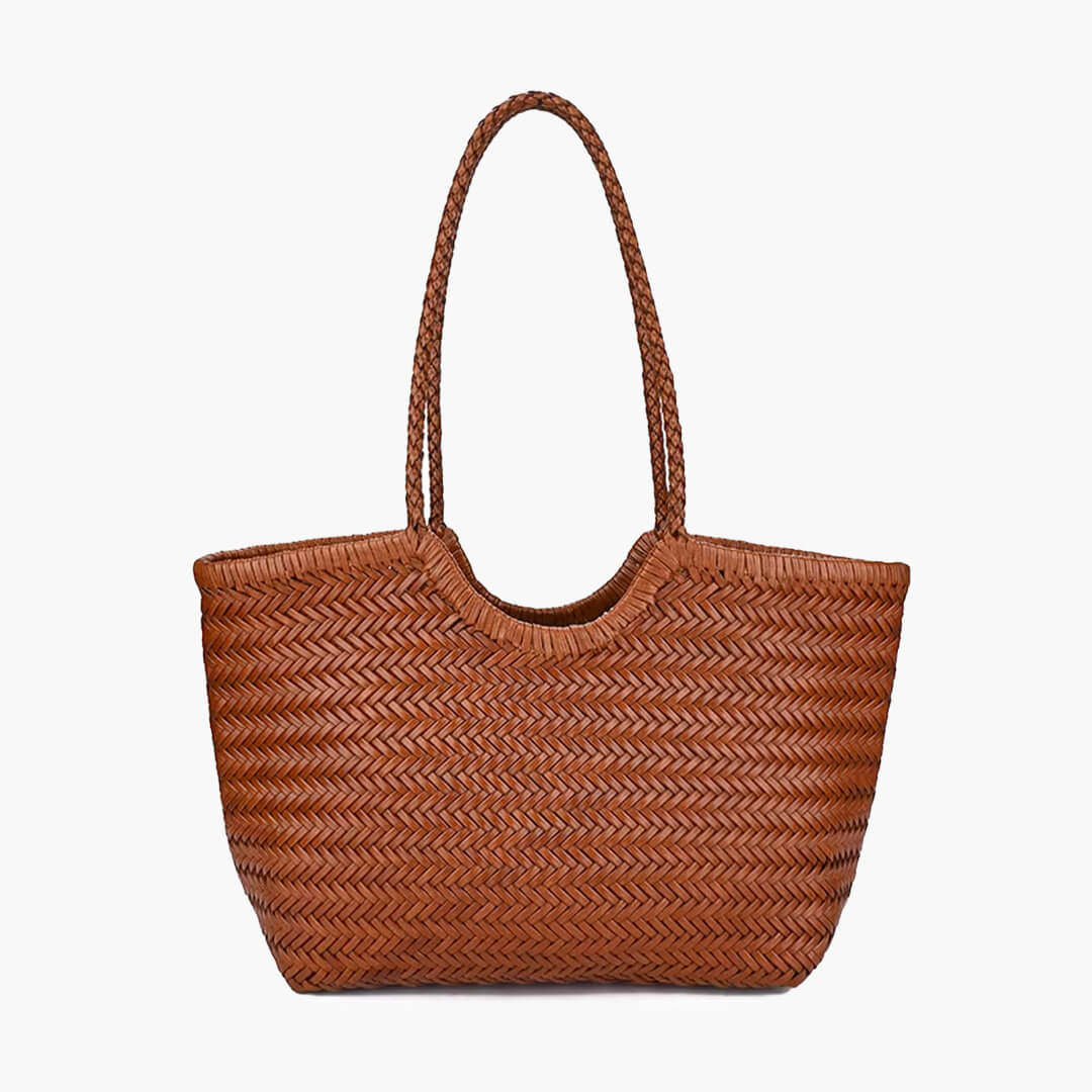 Borsa Rica intrecciata in finta pelle