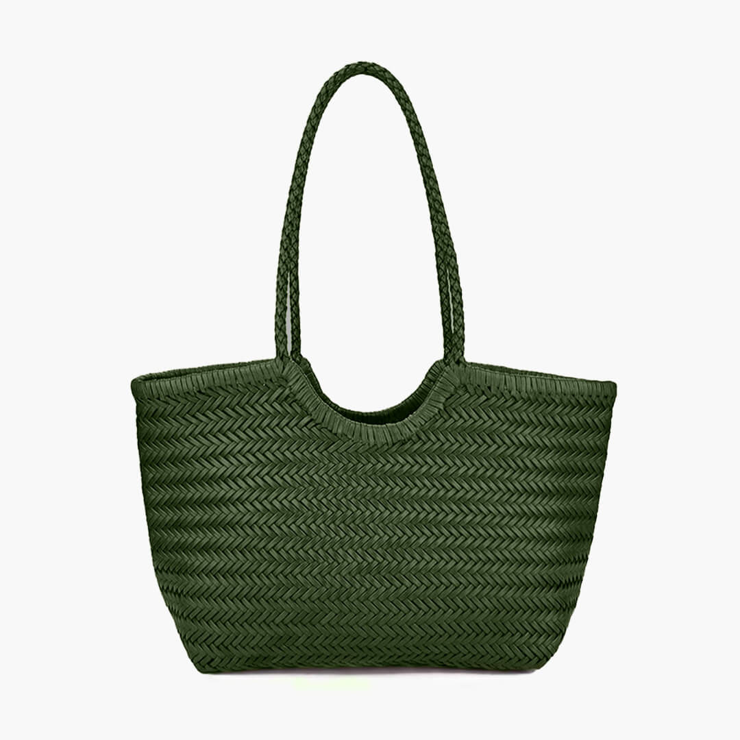 Borsa Rica intrecciata in finta pelle