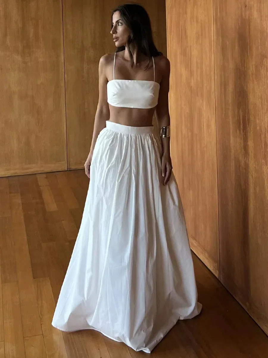 Set due pezzi in maglia a righe Olivia