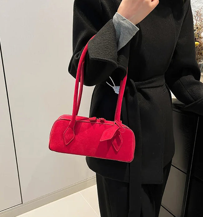 Borsa a spalla in suede Rebecca