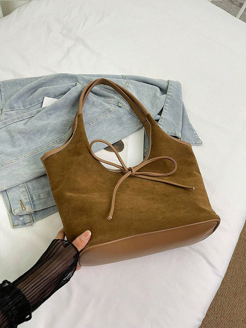 Florence Suede Bow Bag - SOERA Store