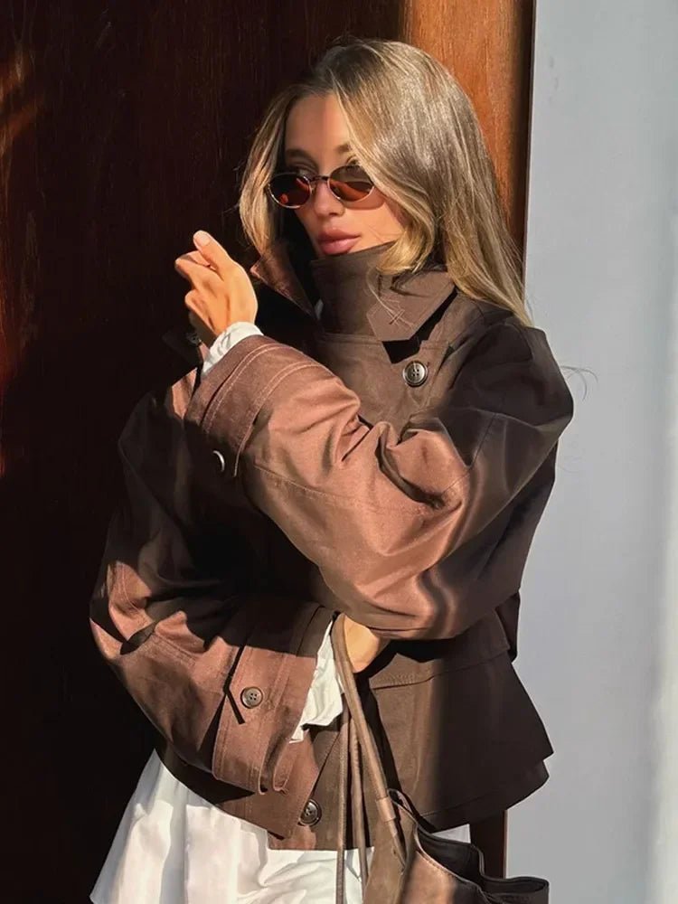 Soera Beatrice Cropped Trench Coat 