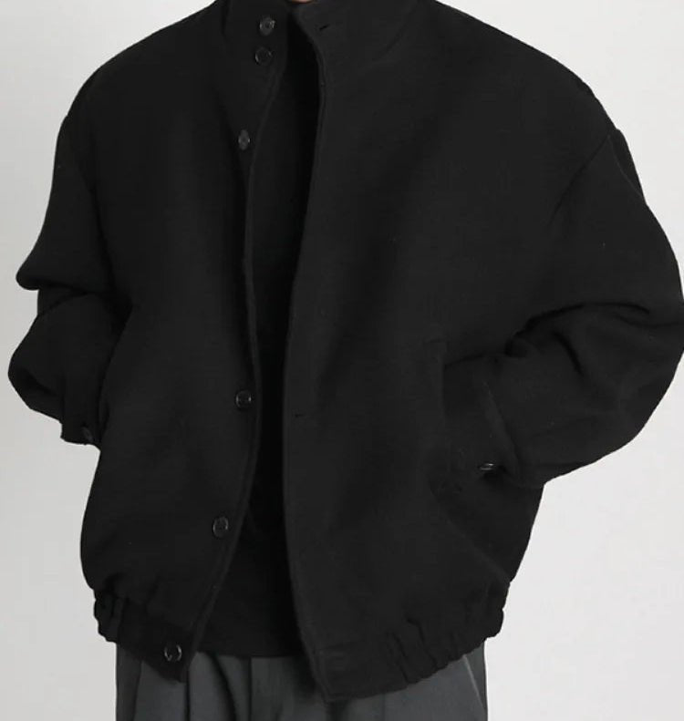 SOERA Beatrice Stand Collar Jacket with Button Details - Coats & Jackets -  Black S