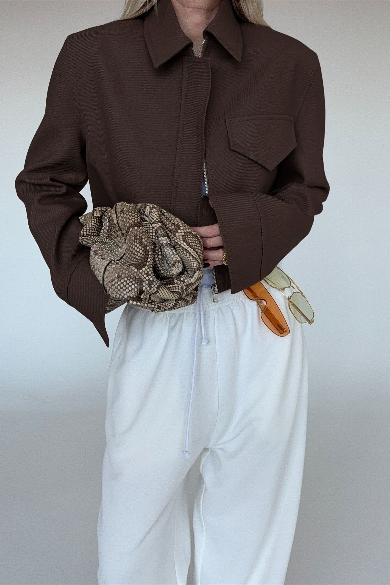 Giacca Dida marrone con zip