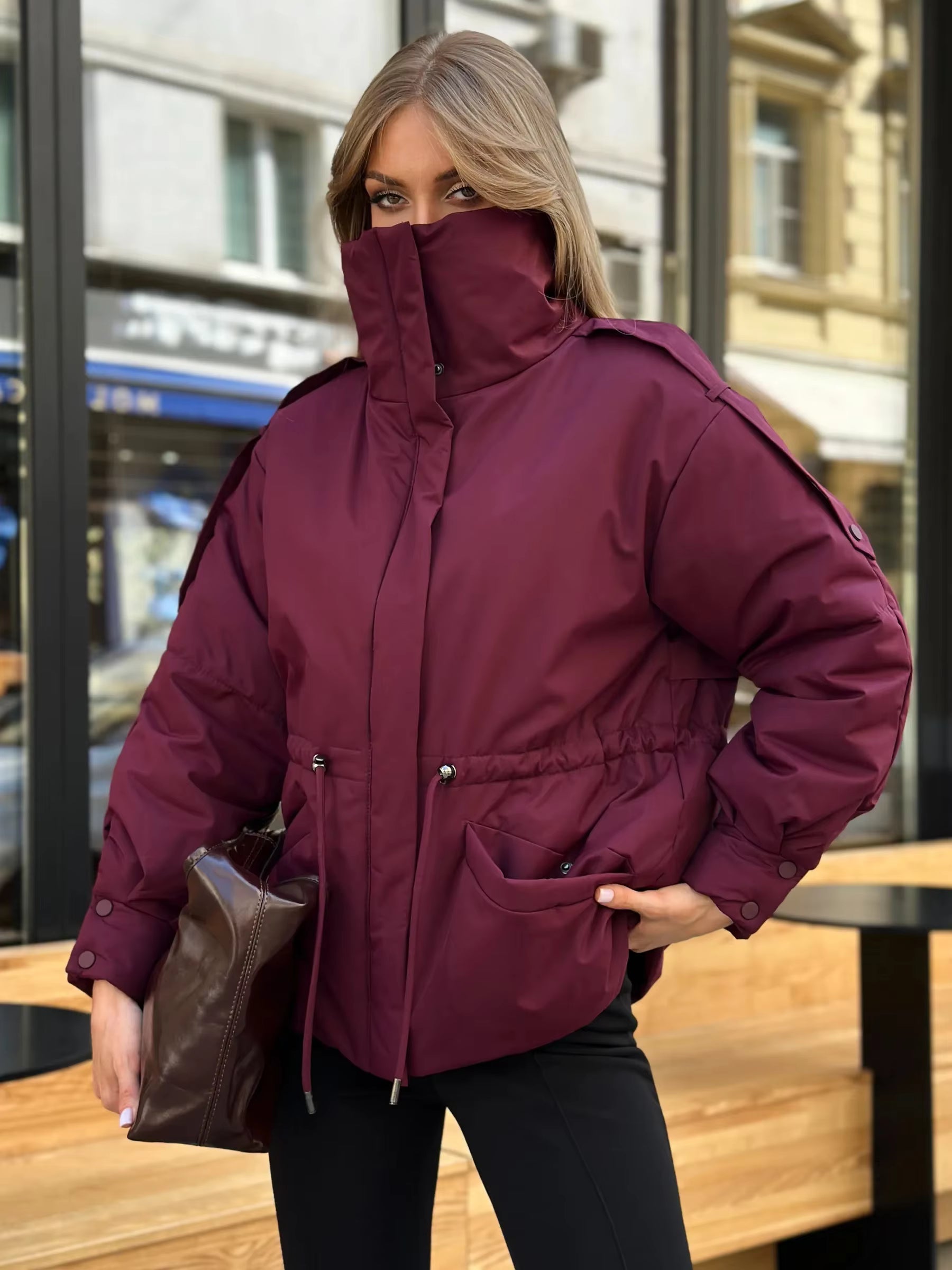 Mary Giacca imbottita oversize con coulisse in vita - [max 255]