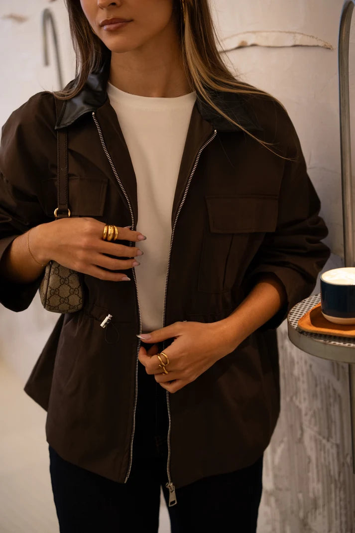 Sharmaine Slim Fit Suede Jacket