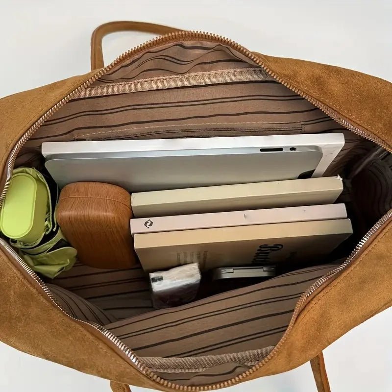 SOERA Beatrice Vintage Leather Laptop Tote - Bag - 