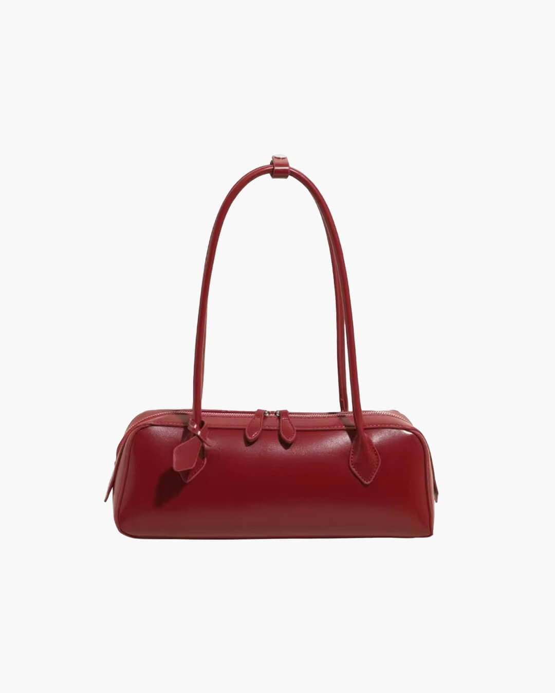 SOERA Ella Vintage Leather Baguette Bag - Bag - SOERA-335683-RED-OS-67491 Red