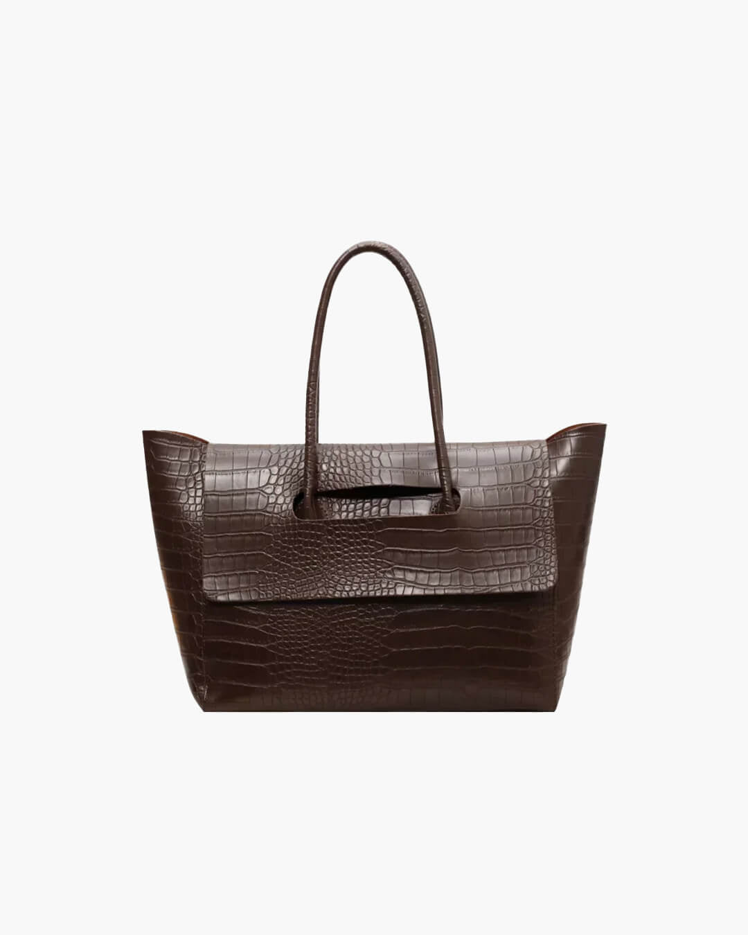 SOERA Jessica Embossed Leather Tote - Bag - SOERA-656131-DEF-OS-09157 Dark Brown