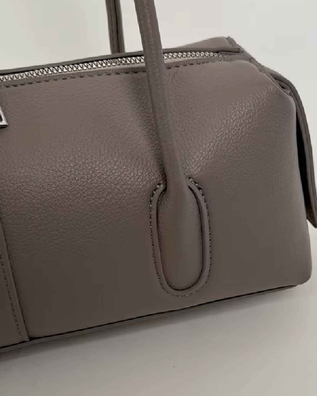 SOERA Julie Cylindrical Leather Shoulder Bag - Bag - SOERA-050115-GRE-OS-68163 Taupe-Grey