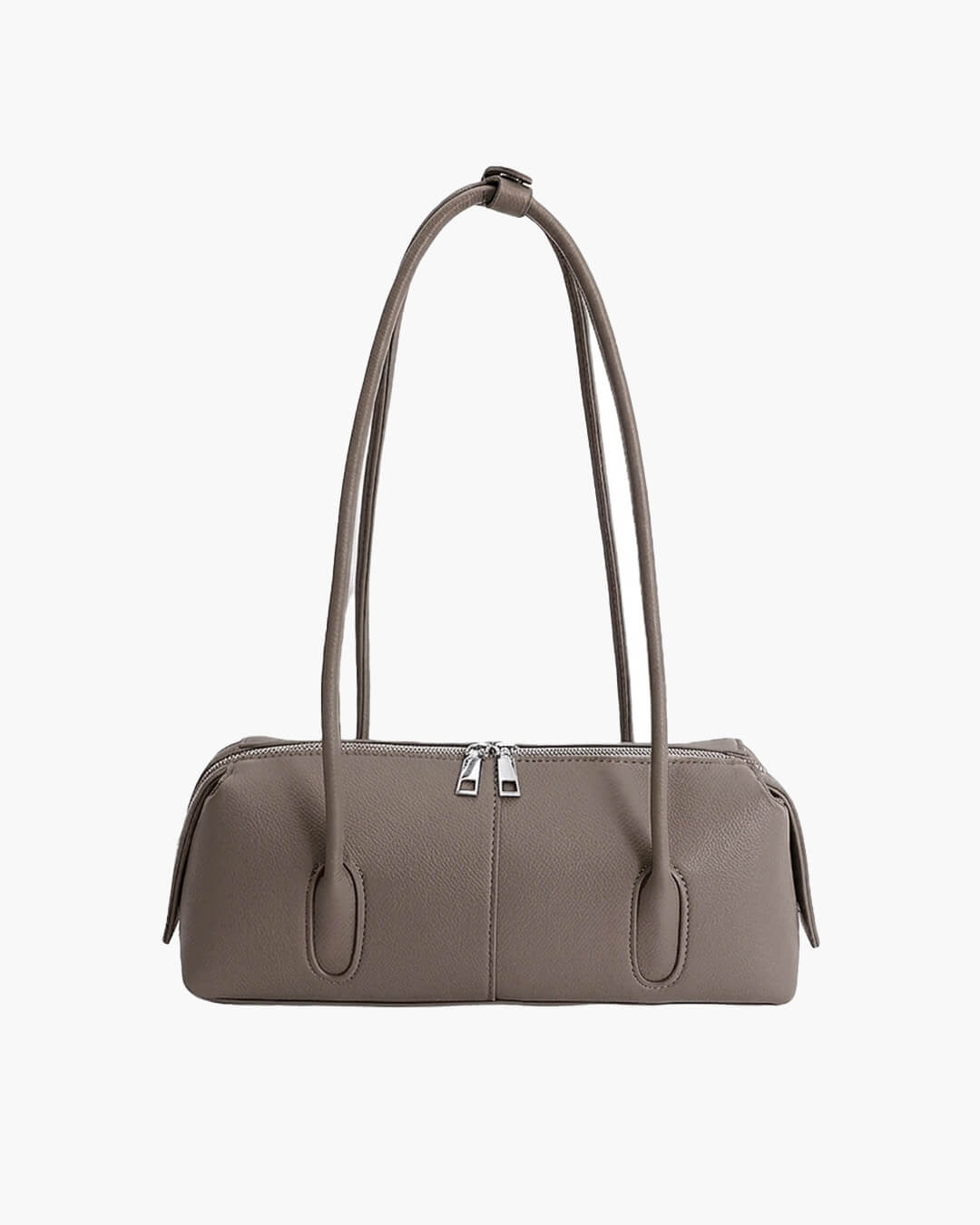 SOERA Julie Cylindrical Leather Shoulder Bag - Bag - SOERA-050115-GRE-OS-68163 Taupe-Grey