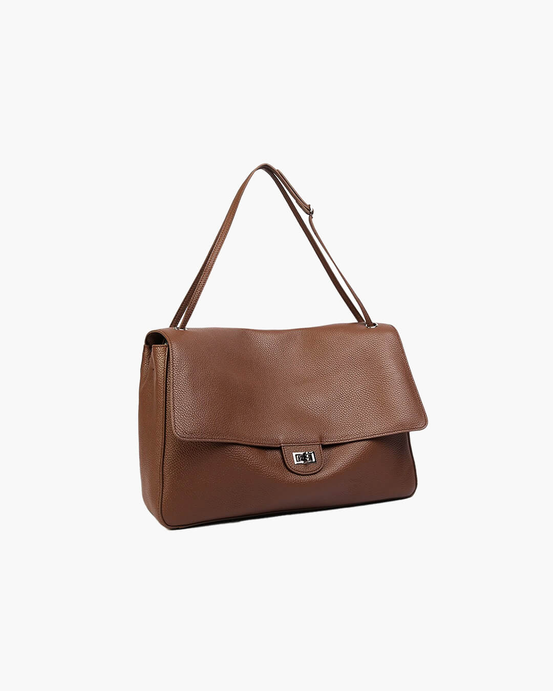 SOERA Miriam Crossbody Leather Shopper Bag - Bag -  Small: 32x9x22cm Light Brown