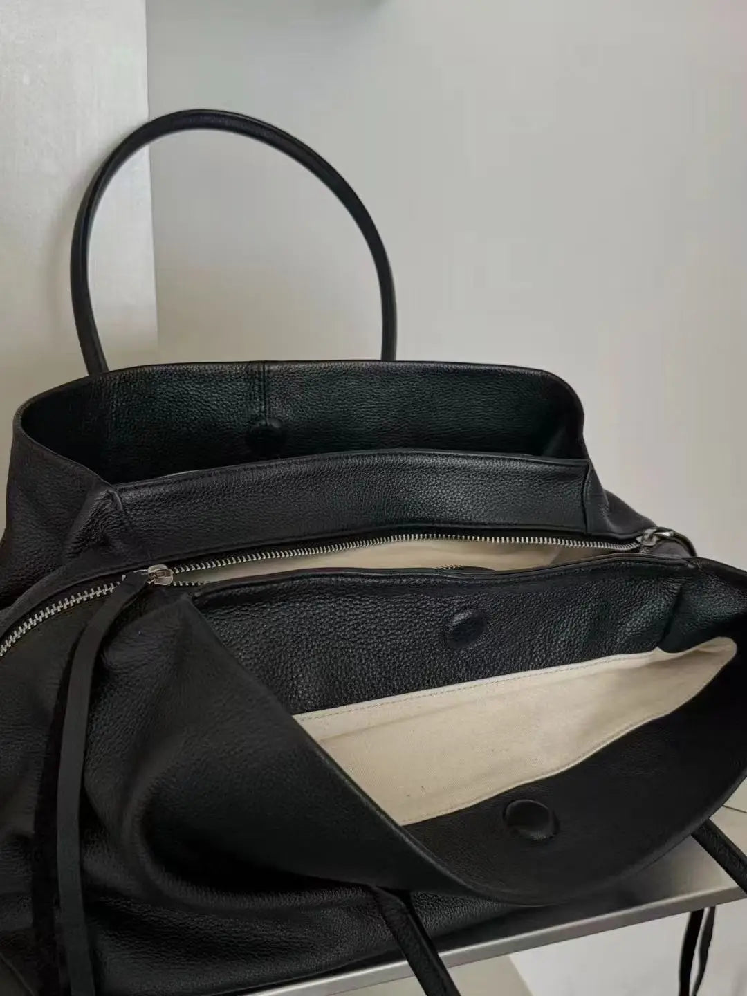 SOERA Miriam Multi-Compartment Shoulder Tote Bag - Bag - SOERA-662019-BLA-L-22083 Black Large 38x20x23 cm