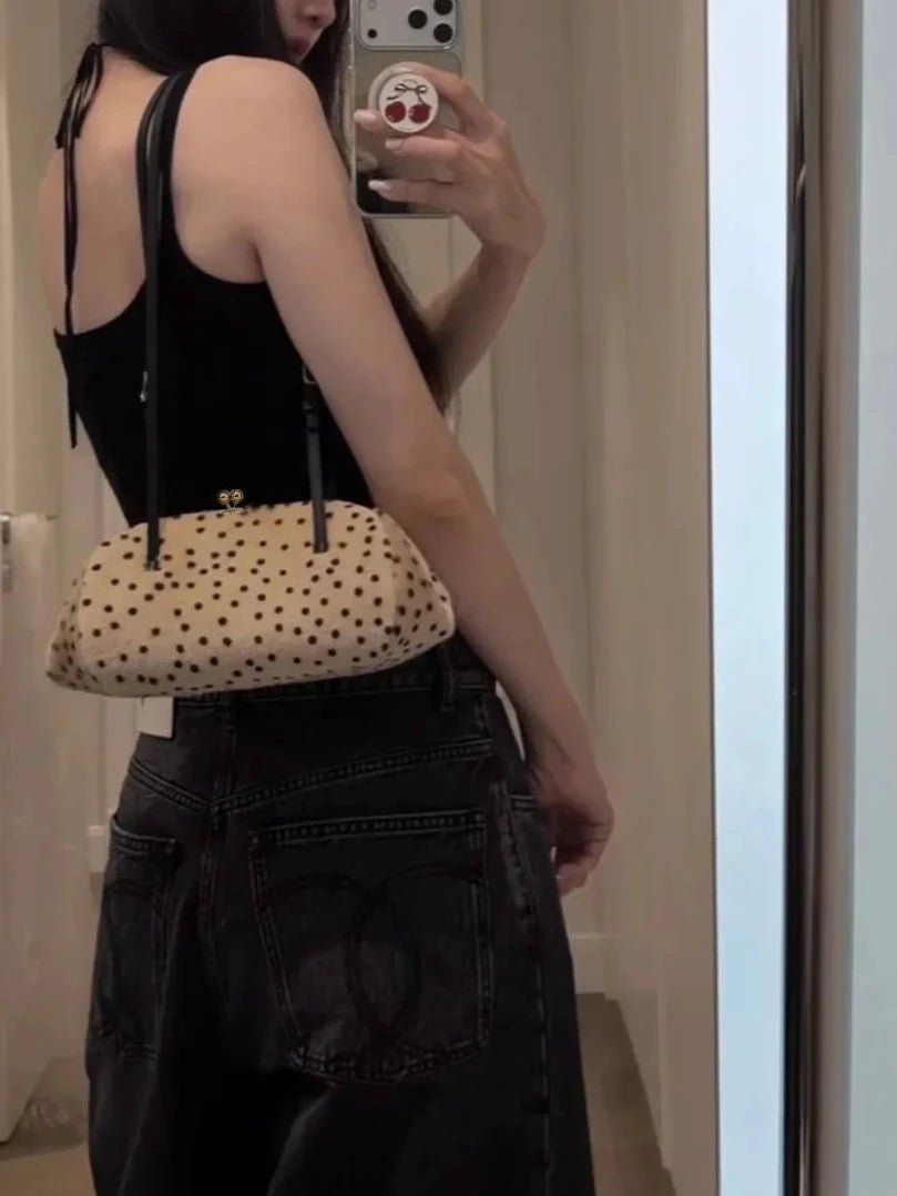 SOERA Nina Cheetah Faux Fur Shoulder Bag - Bag - SOERA-696899-BEI-28-61123 Beige 28x13x12cm