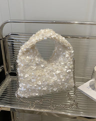 Borsa a spalla da sera con paillettes Sophia