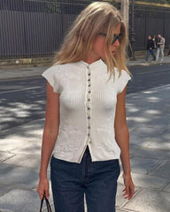 Top cardigan lavorato Anne