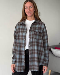 Camicia oversize a quadri Melissa