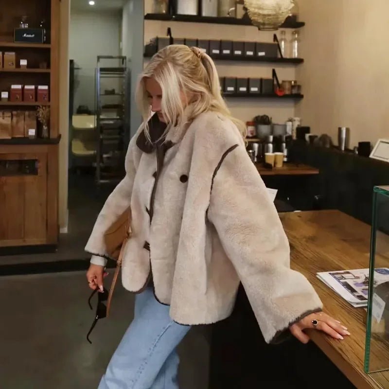 SOERA Cynthia Faux Fur Jacket - Bomber Jackets - 1005007475304872-;oq1764102179359155387 Beige L