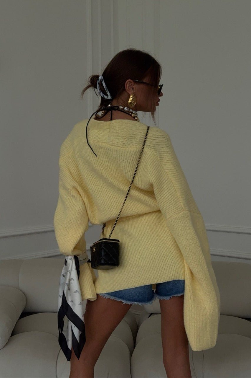 SOERA Bianca Belted Midi Cardigan - Cardigan -  Yellow S