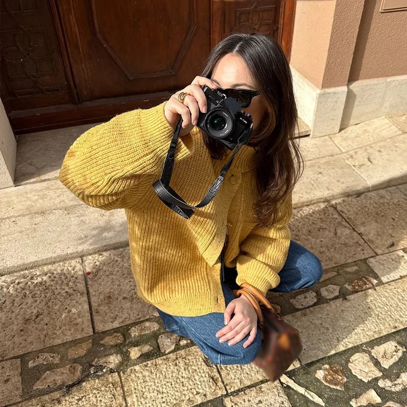 SOERA Nicola Oversized Knit Cardigan - Cardigan - SOERA-382851-GIN-M-49507 Ginger Yellow M