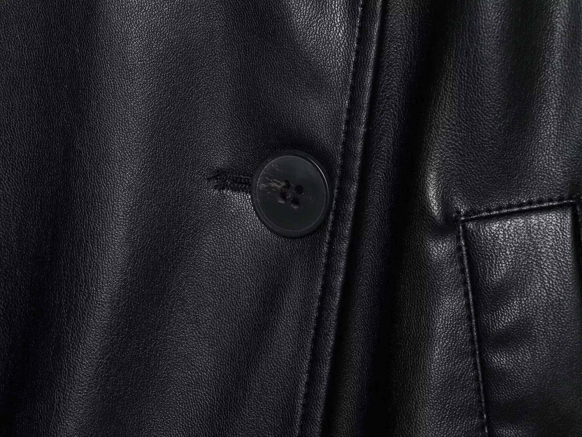 SOERA Alma Faux Leather Short Trench Coat - Coats & Jackets - 1005010089912037-;RF1773374038511455613 XS