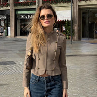 Blazer Mara a righe con zip