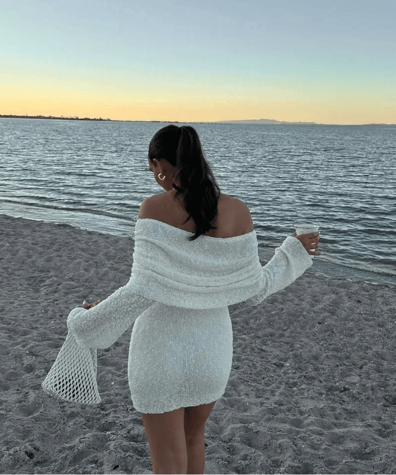 SOERA Bianca Off-Shoulder Bodycon Knit Mini Dress - Dress -  XS