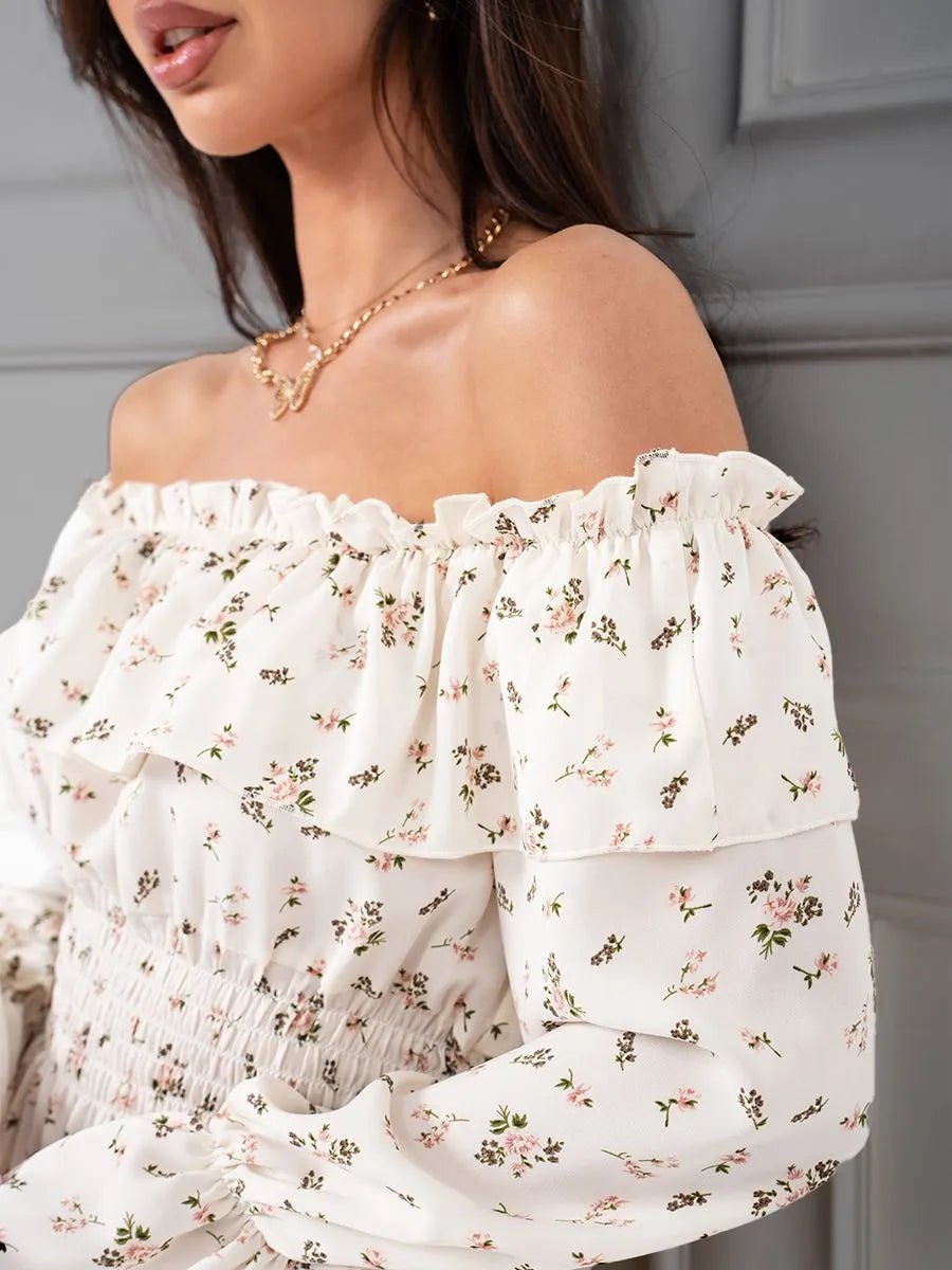 SOERA Bianca Off - Shoulder Ruffled Mini Dress - Dress -  XL
