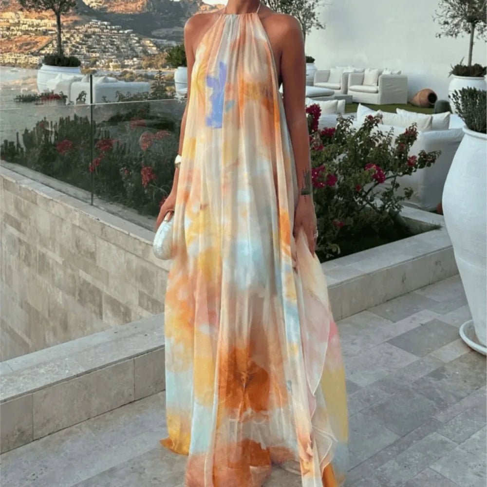 SOERA Cara Halter Neck Lace - Up Maxi Dress - Dress -  L