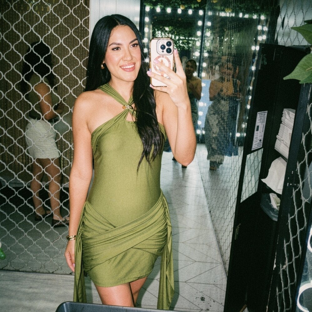 SOERA Layla Off-Shoulder Mini Dress - Dress -  Green M