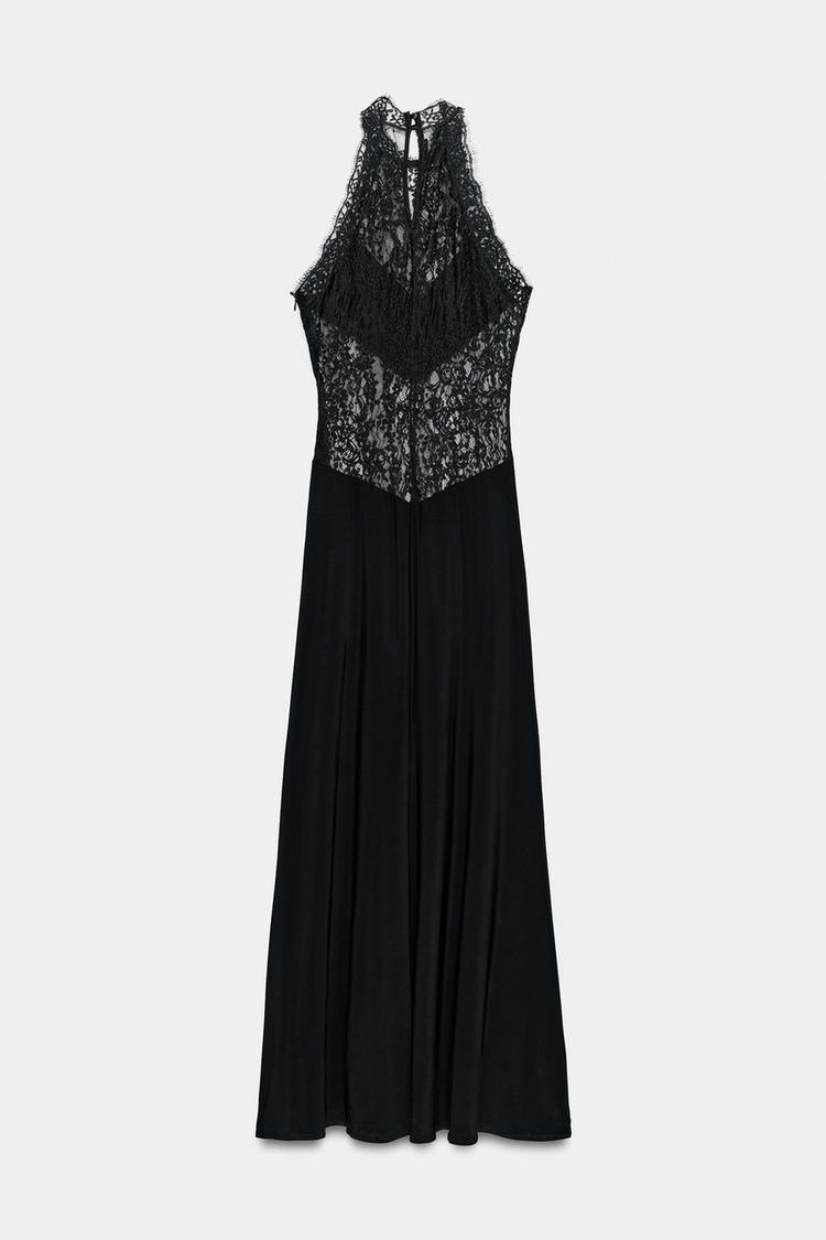 SOERA Lindsay Sheer Lace Halter Maxi Dress - Dress - SOERA-147203-DEF-OS-03621 Black M