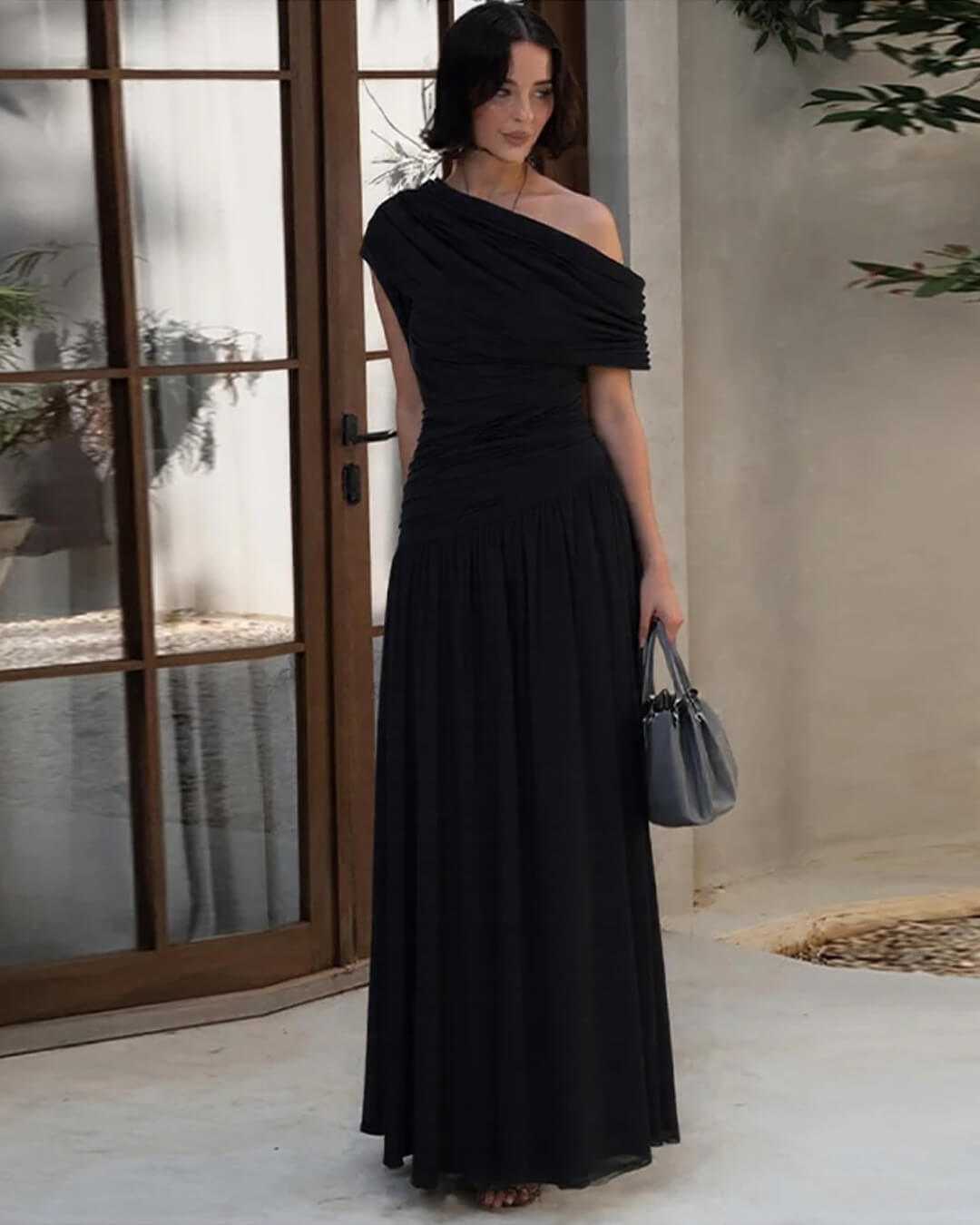 SOERA Ingrid One Shoulder Maxi Dress - Dresses -  Black M