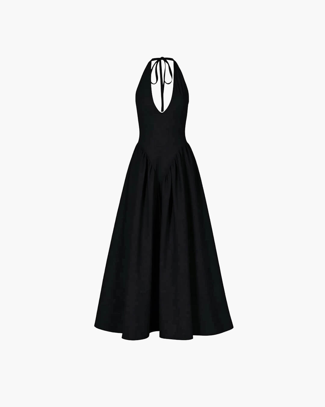 SOERA Kristy Deep Neck Maxi Dress - Dresses - 1005007292890333-;SY1771582051646656632 Black M