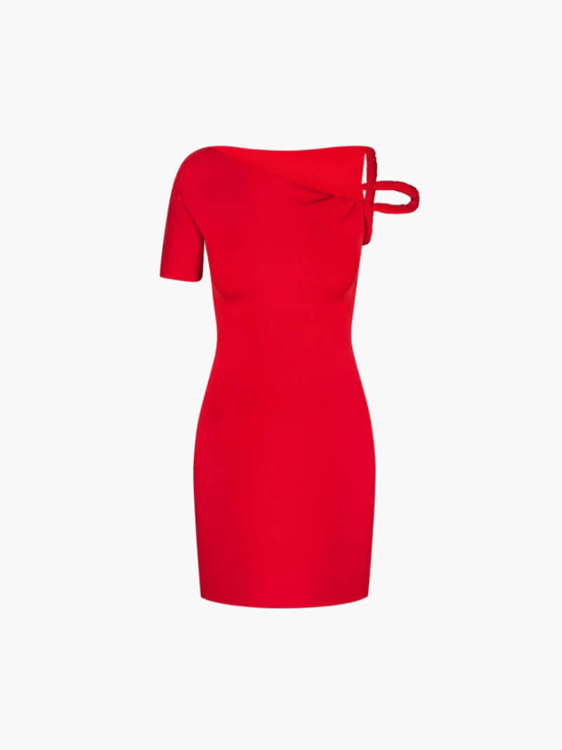 SOERA Kylie twisted mini dress - Dresses - Soera-Naela-mini-red/S Red S