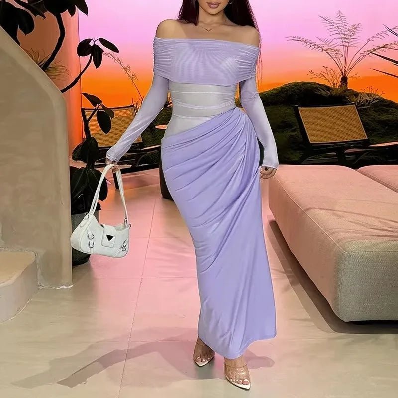 SOERA Lizy Long Sleeve Mesh Maxi Dress - Dresses - 1005008319705746-;Ey1769140532689213610 Green XS