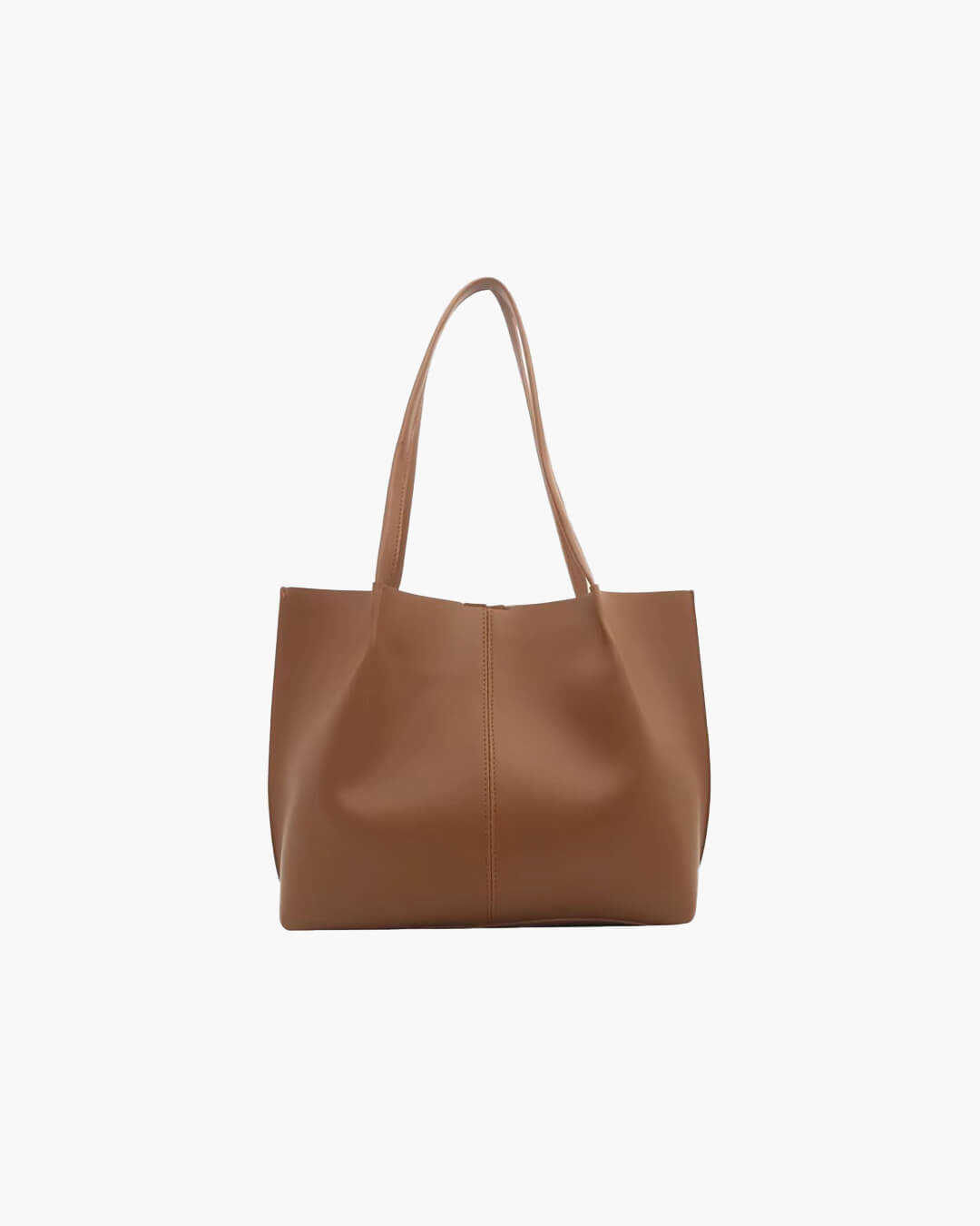SOERA Calista Faux Leather Tote Bag - Handbags - 1005010041737341-;XK1764877298442419899 Brown